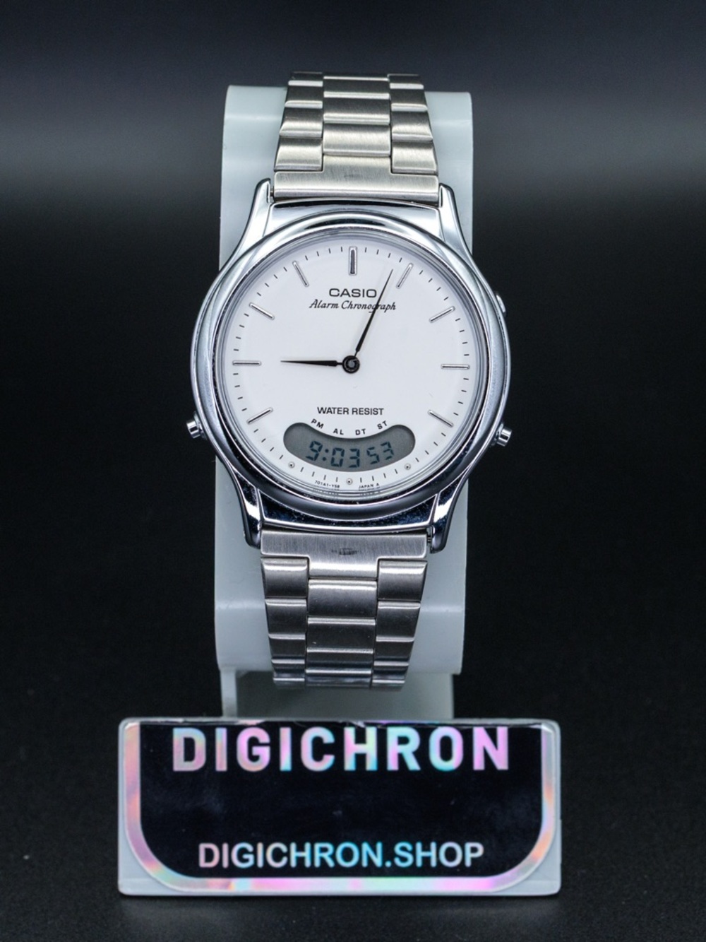 Casio Vintage AQ-227 Analog Digital 34mm JDM Import Watch MINT